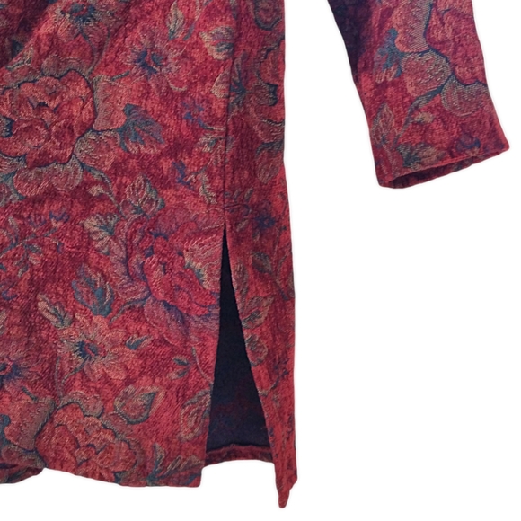 Vintage 90's Tapestry Coat Chicos Boho Indie Size 2 - Picture 3 of 13
